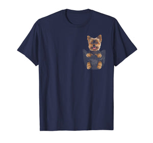 Cute Yorkie In Pocket Shirt-Gifts For Yorkie Dog Lovers