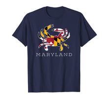 Ladda upp bild till gallerivisning, Funny shirts V-neck Tank top Hoodie sweatshirt usa uk au ca gifts for Maryland State Flag Classy Blue Crab Tee Shirt 239501
