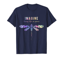 Ladda upp bild till gallerivisning, Funny shirts V-neck Tank top Hoodie sweatshirt usa uk au ca gifts for Dragonfly Imagine Living Life In Peace Hippie Shirt 2000662
