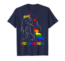 Ladda upp bild till gallerivisning, Free Mom Hugs T-Shirt - LGBT Mom Saurus Rainbow Shirts Gift 42691
