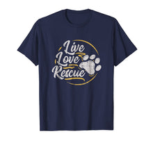 Ladda upp bild till gallerivisning, Live Love Rescue - Dog Lover Adopt a Dog Adoption T-Shirt 1219364

