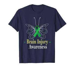 Funny shirts V-neck Tank top Hoodie sweatshirt usa uk au ca gifts for Brain Injury Awareness Butterfly Green Ribbon Tshirt Gifts 2798367