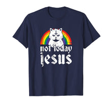 Ladda upp bild till gallerivisning, Funny shirts V-neck Tank top Hoodie sweatshirt usa uk au ca gifts for Not Today Jesus Shirt Rainbow Satanic Cat Goth Concert Gift 845713

