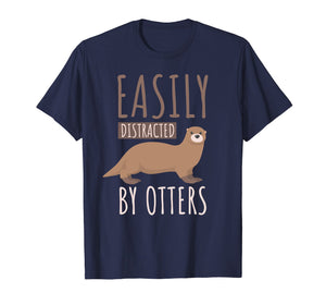 Funny shirts V-neck Tank top Hoodie sweatshirt usa uk au ca gifts for Easily Distracted By Otters T-shirt. Otters Lover Cute Gifts 1527844