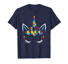 Ladda upp bild till gallerivisning, Funny shirts V-neck Tank top Hoodie sweatshirt usa uk au ca gifts for Autism Awareness Unicorn With Colorful Puzzle Tshirt 2122501

