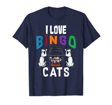 Ladda upp bild till gallerivisning, I Love Bingo And Cats Animal Cat Lover Funny Graphic T-shirt 1152875
