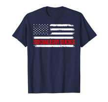 Ladda upp bild till gallerivisning, Funny shirts V-neck Tank top Hoodie sweatshirt usa uk au ca gifts for Socialism Sucks T-Shirt With A American Flag 411122

