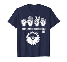Ladda upp bild till gallerivisning, Carpenter Gifts Rock Paper Scissors Table Saw T-Shirt Funny
