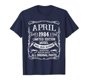 Funny shirts V-neck Tank top Hoodie sweatshirt usa uk au ca gifts for Classic Vintage April 1984 T-Shirt 1984 Birthday Gifts 2239973