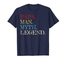 Ladda upp bild till gallerivisning, Mens Papa Man Myth Legend T-Shirt Gift for Father Dad Daddy Tee 28057
