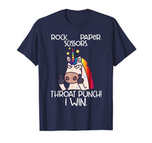 Ladda upp bild till gallerivisning, Funny shirts V-neck Tank top Hoodie sweatshirt usa uk au ca gifts for Rock Paper Scissors Throat Punch I Win Funny Unicorn Shirt 1526422
