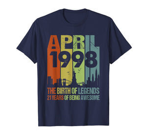 Funny shirts V-neck Tank top Hoodie sweatshirt usa uk au ca gifts for April 1998 TShirt 21th Birthday Gifts 21 Year Old Shirt 1807980