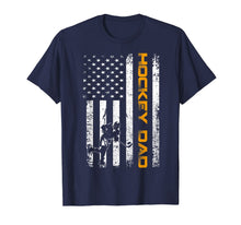 Ladda upp bild till gallerivisning, Vintage USA Ice Hockey Dad American Flag Fathers Day Gift T-Shirt 104587
