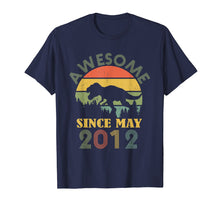 Ladda upp bild till gallerivisning, Awesome Since May 2012- Gifts 7th Birthday Dinosaur T-Shirt
