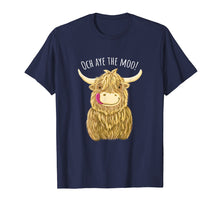 Ladda upp bild till gallerivisning, Funny shirts V-neck Tank top Hoodie sweatshirt usa uk au ca gifts for Cute Cartoon Scottish Highland Cow 'Och Aye'  T-Shirt 3292928
