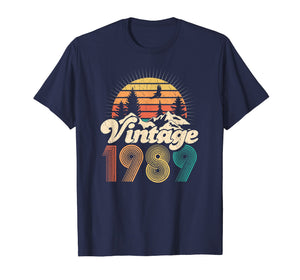 30th Birthday Gifts - Vintage 1989 T-Shirt Hiking Women Men