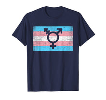 Ladda upp bild till gallerivisning, Transgender Pride Flag With Trans Man Woman Symbol T Shirt
