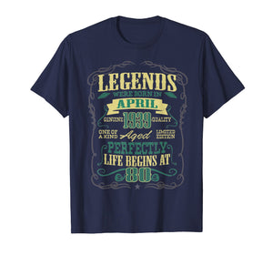 Funny shirts V-neck Tank top Hoodie sweatshirt usa uk au ca gifts for 80th Birthday Gifts The Man Myth Legend April 1939 T-Shirt 2665195