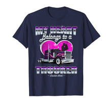 Ladda upp bild till gallerivisning, Funny shirts V-neck Tank top Hoodie sweatshirt usa uk au ca gifts for My Heart Belongs To A Trucker Wife Tshirt 3365720
