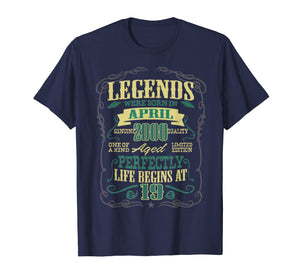 Funny shirts V-neck Tank top Hoodie sweatshirt usa uk au ca gifts for 19th Birthday Gifts The Man Myth Legend April 2000 T-Shirt 1983324