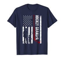 Ladda upp bild till gallerivisning, Hockey Grandpa American Flag T-Shirt Father's Day Gift 443390
