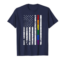 Ladda upp bild till gallerivisning, Vingate Rainbow American Flag LGBT pride month 2019 t-shirt 132679
