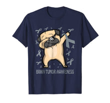 Ladda upp bild till gallerivisning, brain tumor awareness t shirt gray dabbing pug warrior 850082
