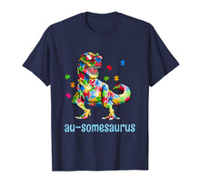 Ladda upp bild till gallerivisning, Funny shirts V-neck Tank top Hoodie sweatshirt usa uk au ca gifts for Dinosaur Autism Awareness T-Rex Shirt Gifts Au-some Puzzle 1088310
