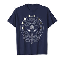 Ladda upp bild till gallerivisning, Moon Phases Cat Pagan Witch Wicca Wiccan Shirt for Women 348849
