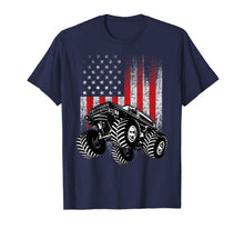 Ladda upp bild till gallerivisning, Monster Truck American Flag Racing USA Patriotic T-Shirt T-Shirt 964917
