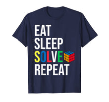 Ladda upp bild till gallerivisning, Eat Sleep Solve Repeat Rubik Cube T-shirt Humor Parody Funny T-Shirt-157870
