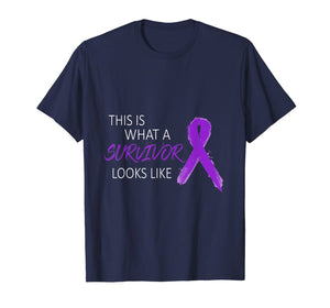 Domestic Violence Awareness Costume Purple Ribbon Gifts T-Shirt 1003467