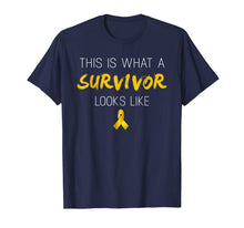 Ladda upp bild till gallerivisning, This Is What A Survivor Looks Like Childhood Cancer T Shirts 388832
