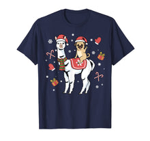 Ladda upp bild till gallerivisning, Christmas Pug Tshirt Llama Dog Merry Christmas Alpaca T-Shirt 1124416
