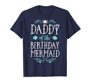 Daddy Of The Birthday Mermaid Gifts Merman Family Matching T-Shirt-649261