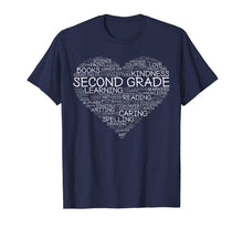 Ladda upp bild till gallerivisning, Second Grade Word Heart T-Shirt 2nd Grade Student &amp; Teacher 272539
