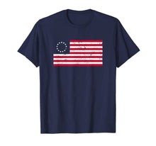 Ladda upp bild till gallerivisning, Distressed Betsy Ross Flag t-shirt (Classic, Front) 39591
