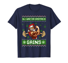 Ladda upp bild till gallerivisning, Funny shirts V-neck Tank top Hoodie sweatshirt usa uk au ca gifts for All I Want For Christmas Is Gains Gym Workout Ugly Xmas T-Shirt 1107549
