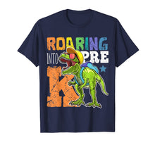 Ladda upp bild till gallerivisning, Roaring Pre-K Dinosaur T Rex Back to School Shirt Boys 142831
