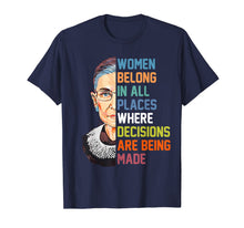 Ladda upp bild till gallerivisning, Women Belong In All Places Ruth Bader Ginsburg RBG T Shirt 197362
