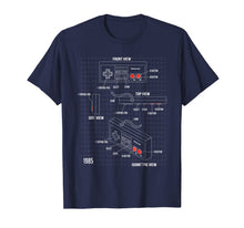Ladda upp bild till gallerivisning, Nintendo NES Controller Parts Schematic Graphic T-Shirt 200694
