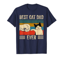 Ladda upp bild till gallerivisning, Mens Vintage Best Cat Dad Ever Bump Fit T-Shirt-308896
