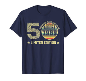 50th Birthday Gifts 50 Years Old August 1969 Limited Edition T-Shirt 165163