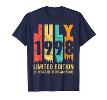 Ladda upp bild till gallerivisning, July 1998 T Shirt 21 Year Old 21st Birthday Gift Tee Shirt 81609
