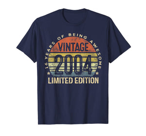 16 Year Old Gifts Vintage 2004 Limited Edition 16th Birthday T-Shirt-85738