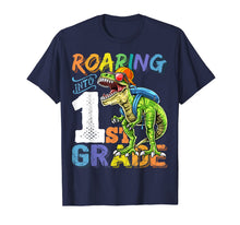 Ladda upp bild till gallerivisning, Roaring 1st Grade Dinosaur Back to School Backpack Shirt Boy 145508
