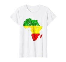Ladda upp bild till gallerivisning, Africa Map Reggae Rasta Tshirt Green Yellow Red Africa Pride
