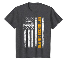 Ladda upp bild till gallerivisning, Vintage USA Best Trucker Dad Ever American Flag Fathers Day T-Shirt 181844
