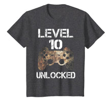 Ladda upp bild till gallerivisning, Level 10 Unlocked Boys 10th Birthday 10 Year Old Gamer Gift  T-Shirt 462617
