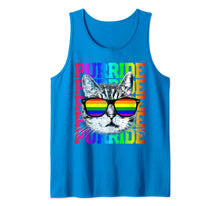 Ladda upp bild till gallerivisning, Purride Funny Cat Gay Pride LGBTQ Rainbow Flag Men Women Tank Top 79711
